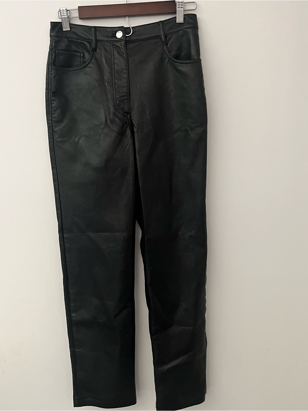 Aritzia Wilfred Melina Vegan Leather Pants Black Size 6 - Picture 2 of 16